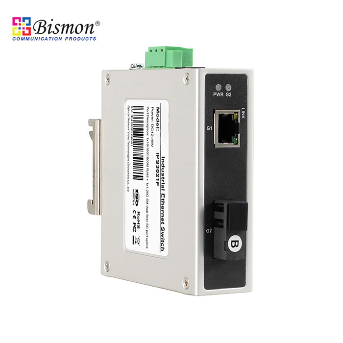 1Port 10/100/1000M with 1xSC-Single fiber, SM 20km(1310nm) Industrial switch(A)